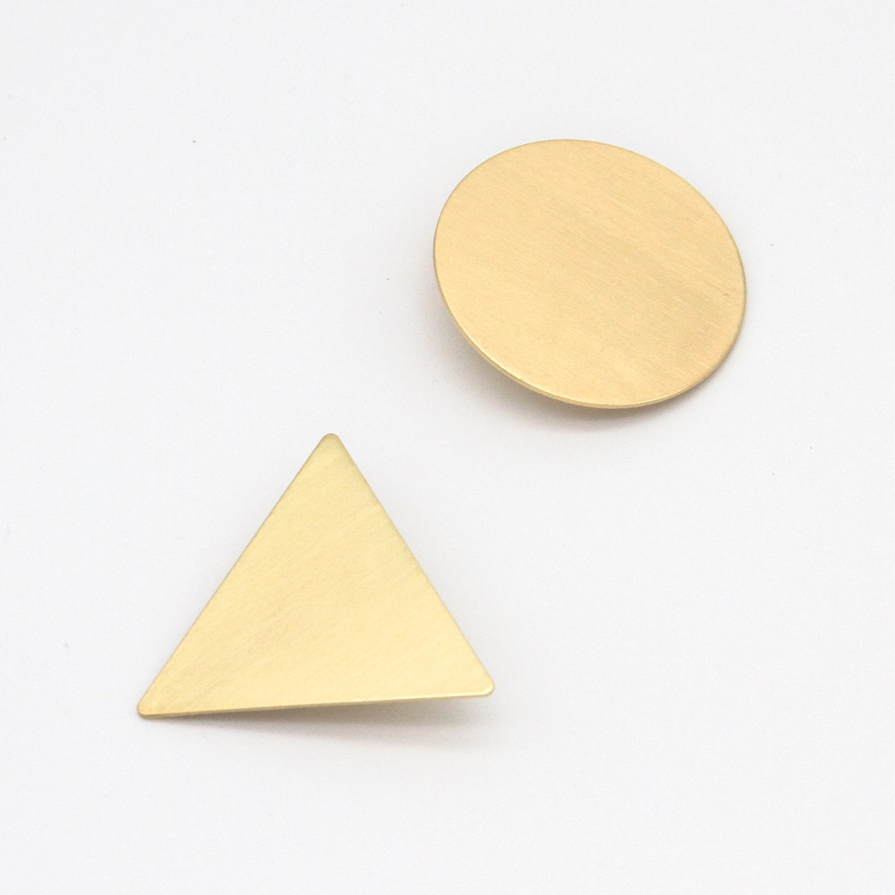 Brushed Gold Geometric Hair Clips Set of 2 By Caroline Gardner